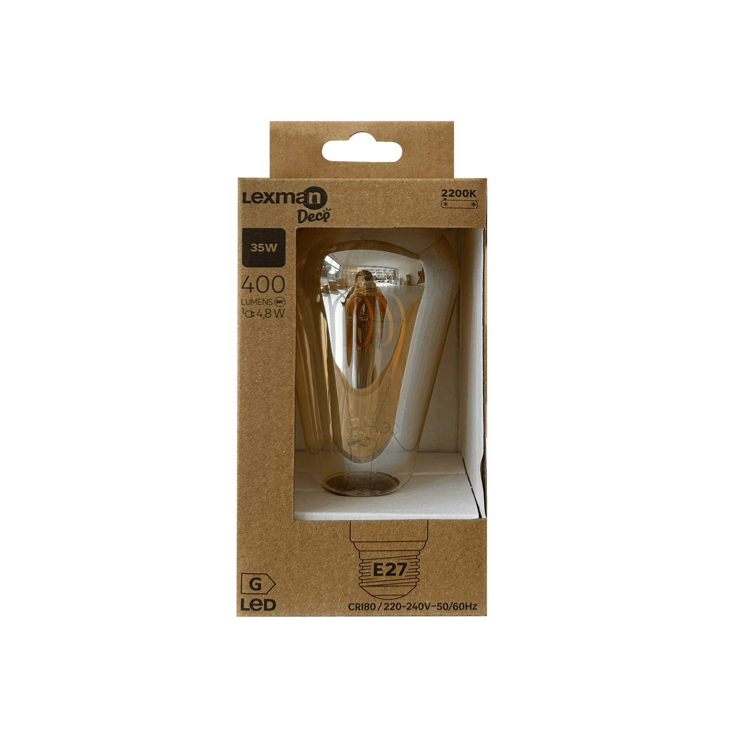 Bricocenter DECORATIVE LED BULB E27= 60W PEAR AMBER