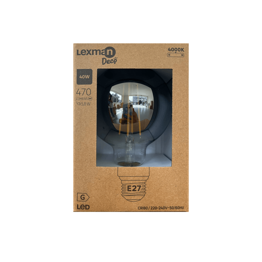 Bricocenter LED DECORATIVE BULB E27=40W GLOBE SMALL FUME NATURAL LIGHT