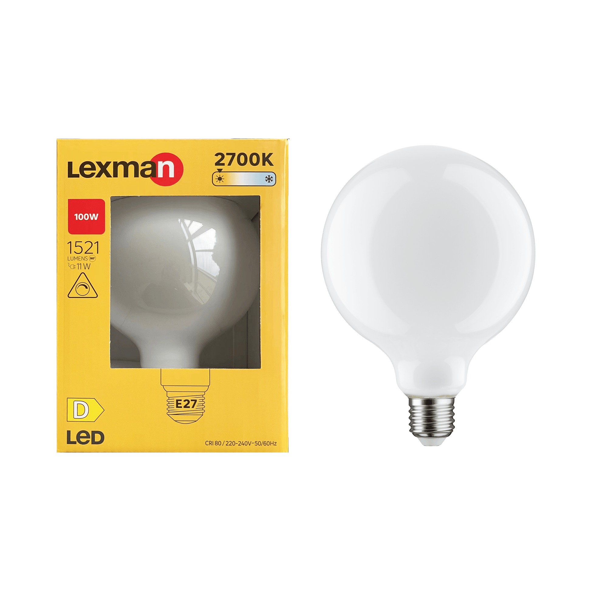Bricocenter LED BULB E27=100W GLOBE FROSTED WARM LIGHT DIMMABLE