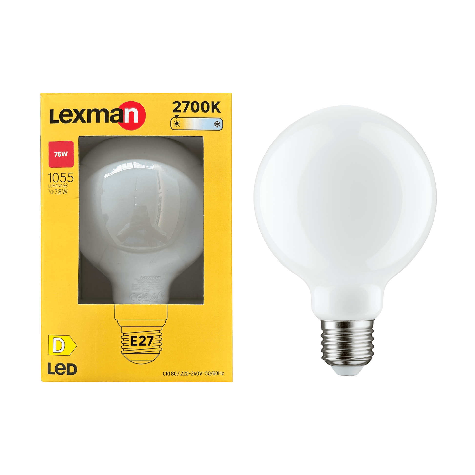 Bricocenter LED BULB E27=75W GLOBE SMALL FROSTED WARM LIGHT