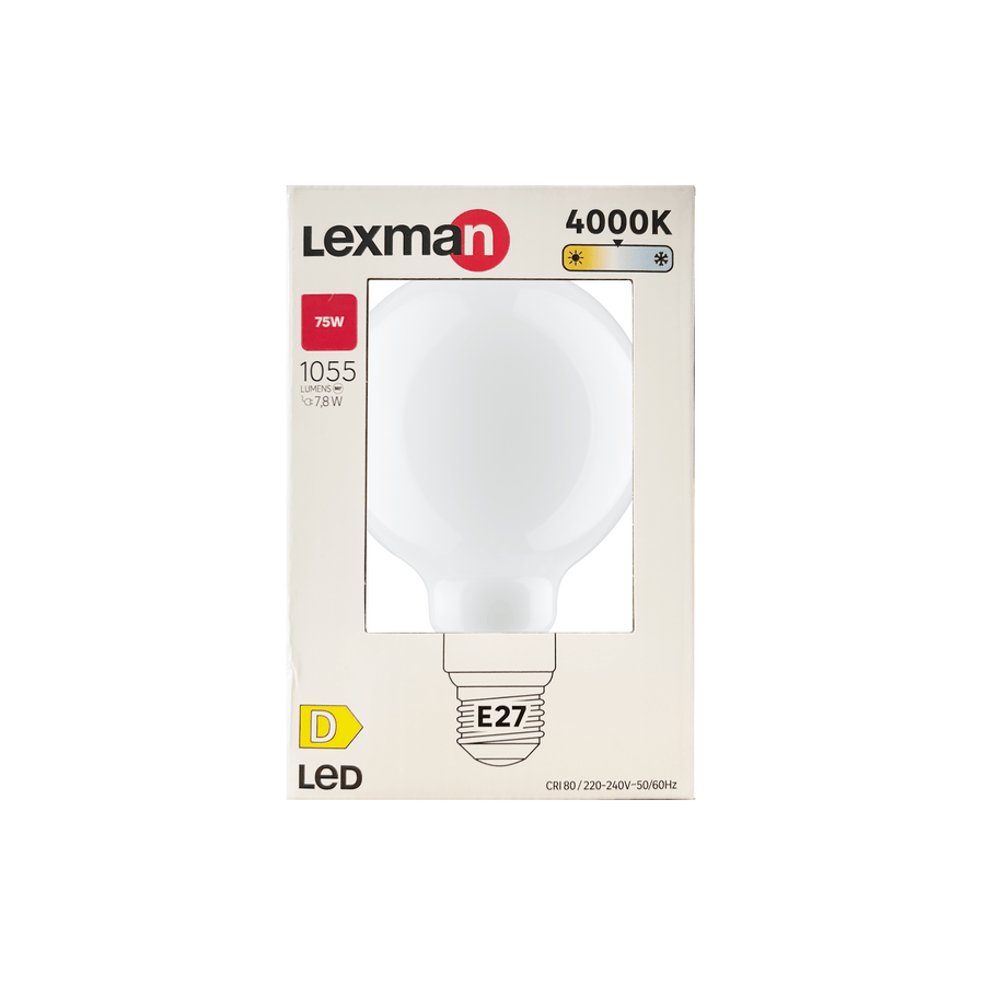 Bricocenter LED BULB E27=80W GLOBE SMALL FROSTED NATURAL LIGHT