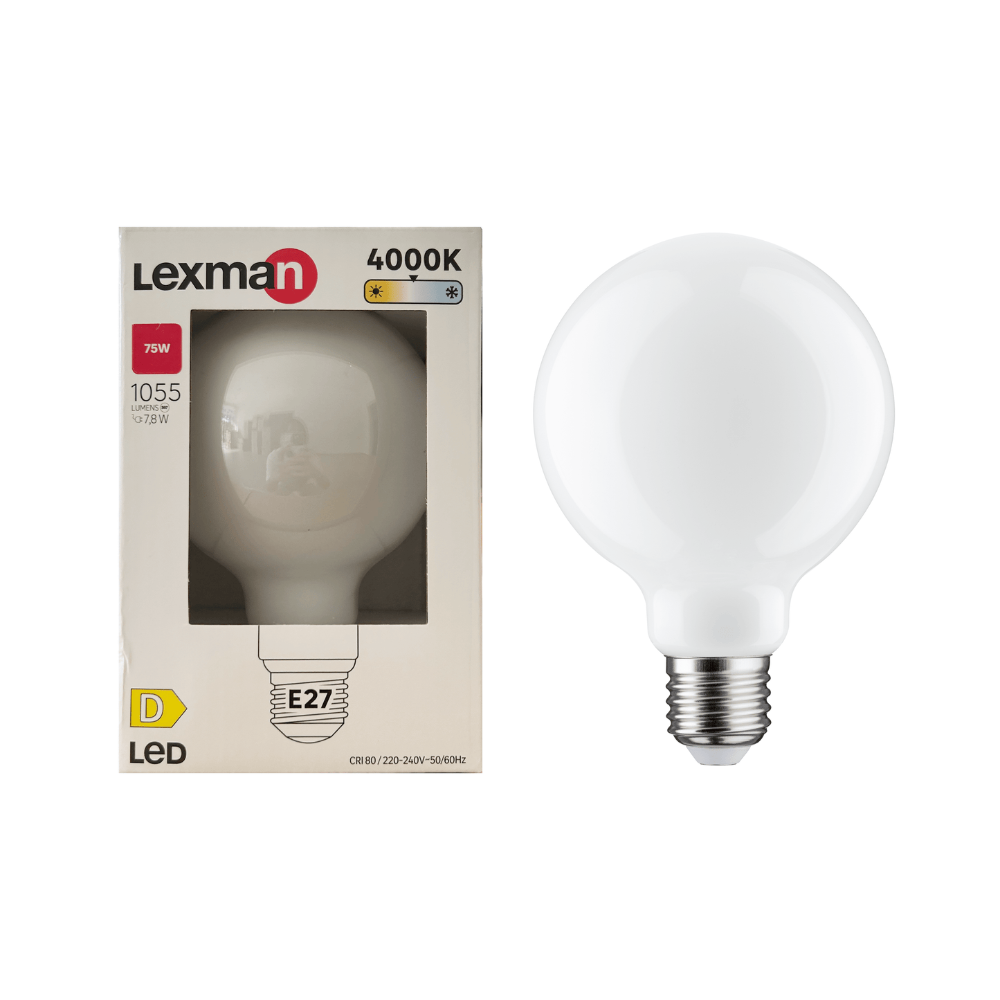 Bricocenter LED BULB E27=80W GLOBE SMALL FROSTED NATURAL LIGHT