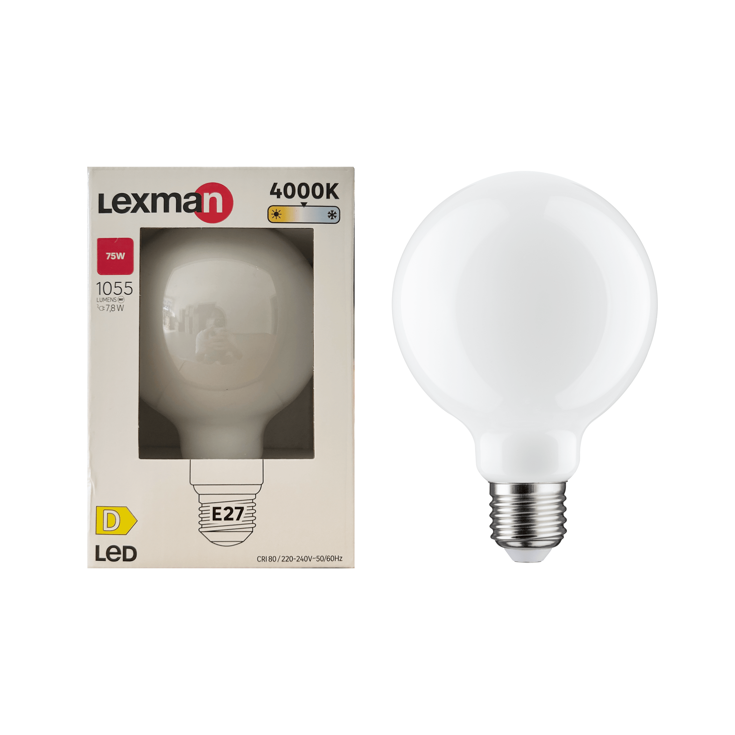Bricocenter LED BULB E27=80W GLOBE SMALL FROSTED NATURAL LIGHT