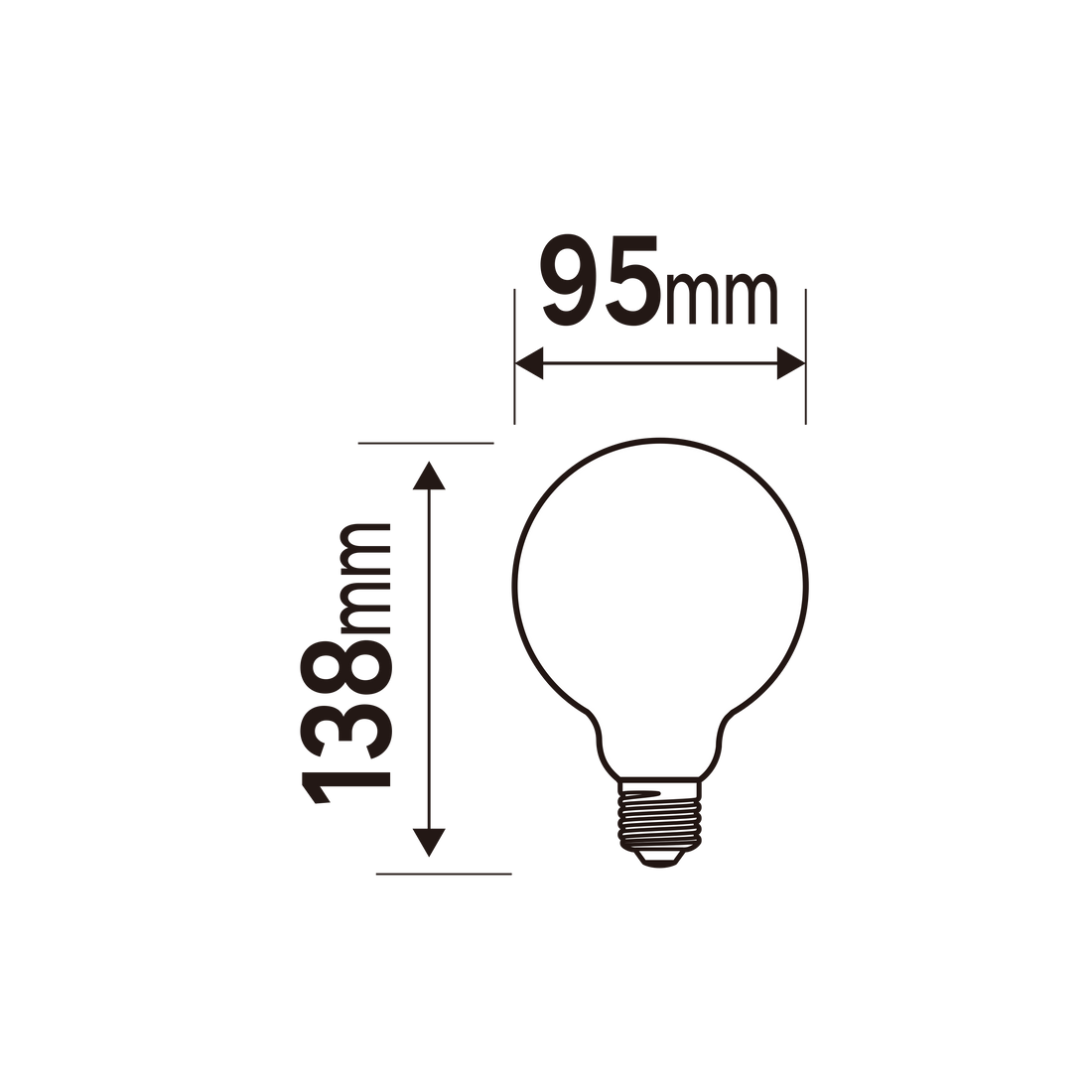 LED BULB E27=100W GLOBE LARGE FROSTED NATURAL LIGHT