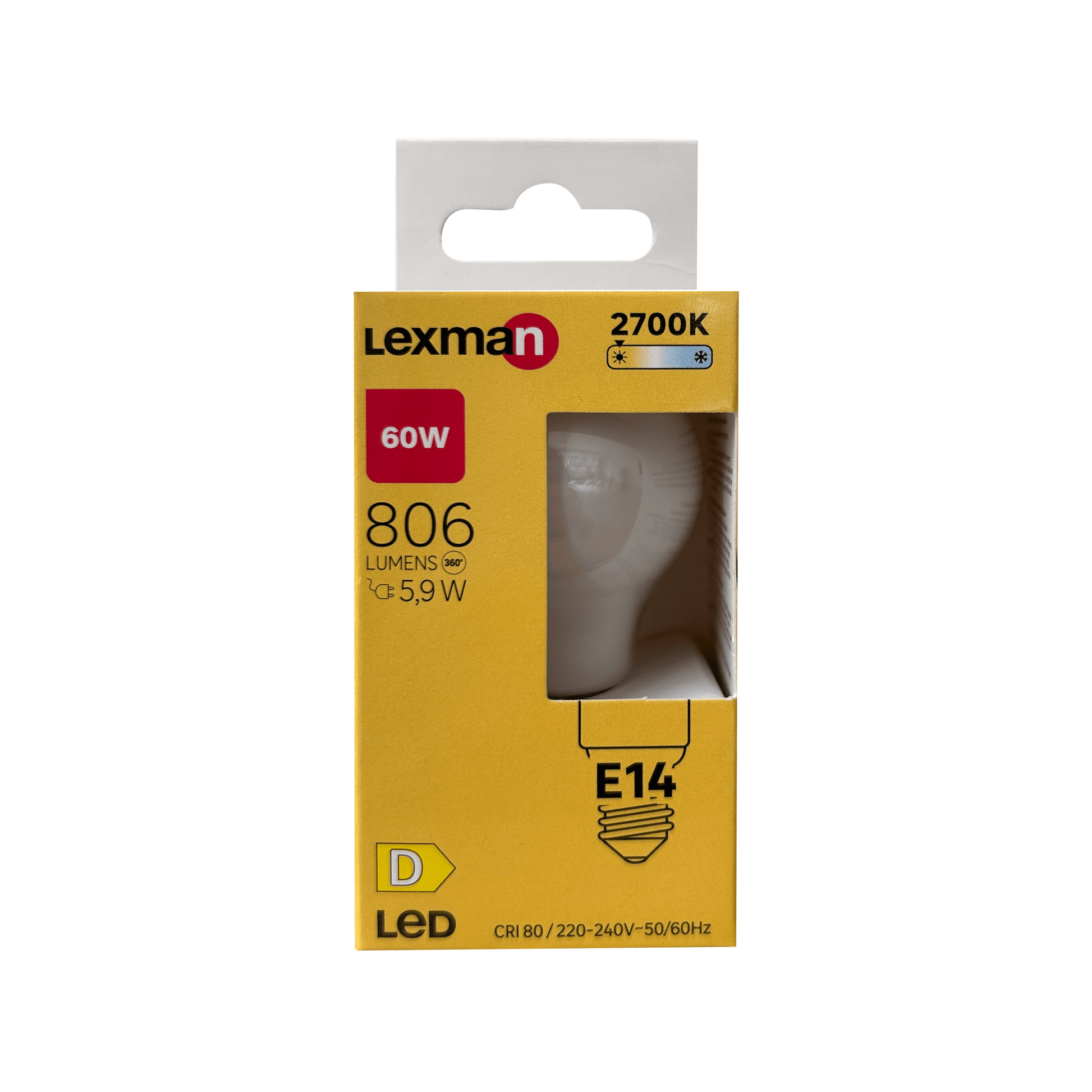 Bricocenter LED BULB E14=60W FROSTED SPHERE WARM LIGHT