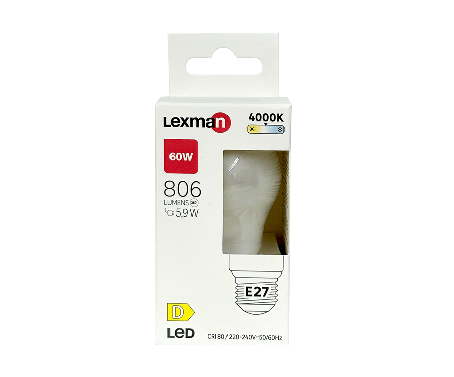 Bricocenter LED BULB E27=60W FROSTED SPHERE NATURAL LIGHT