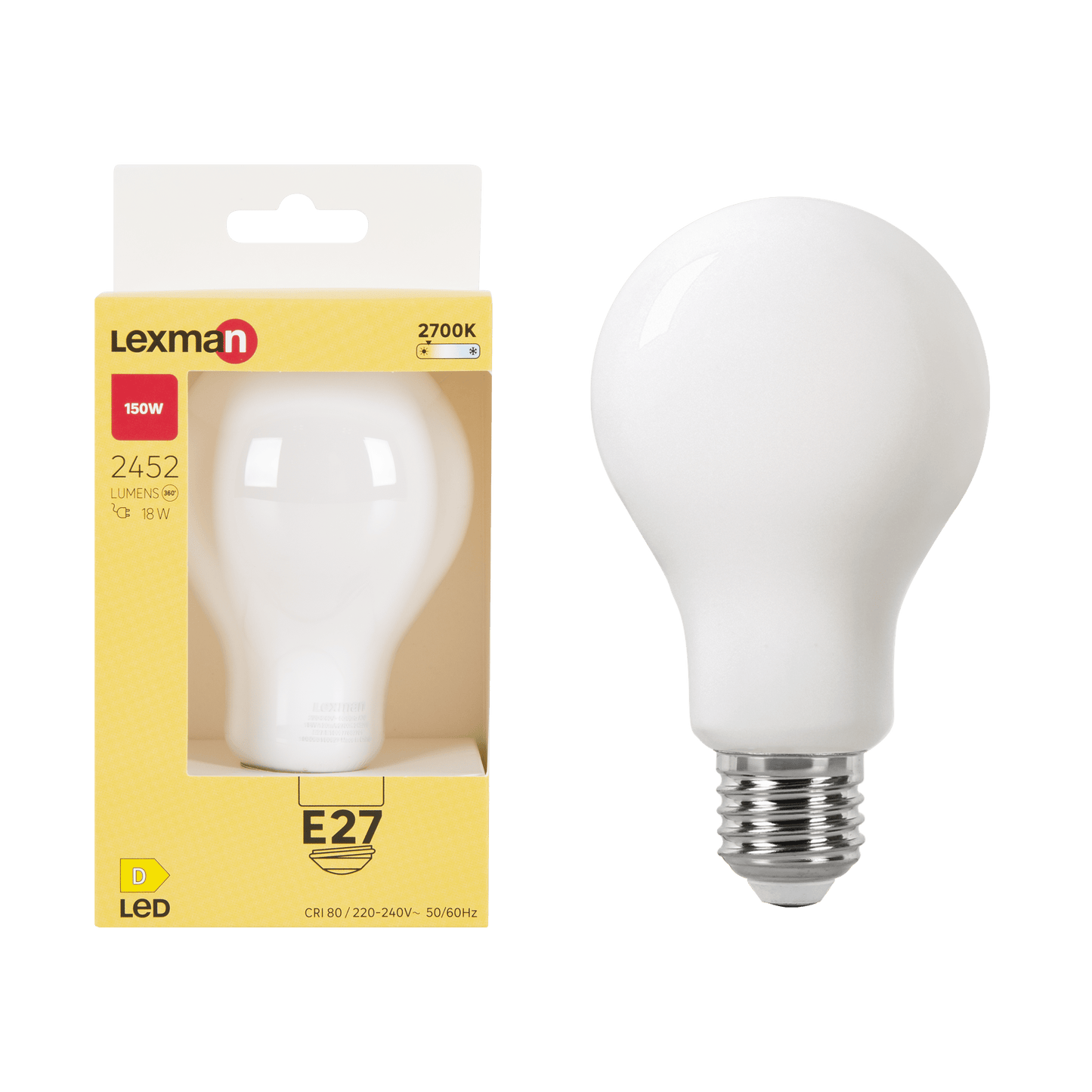Bricocenter LED BULB E27=150W DROP FROSTED WARM LIGHT