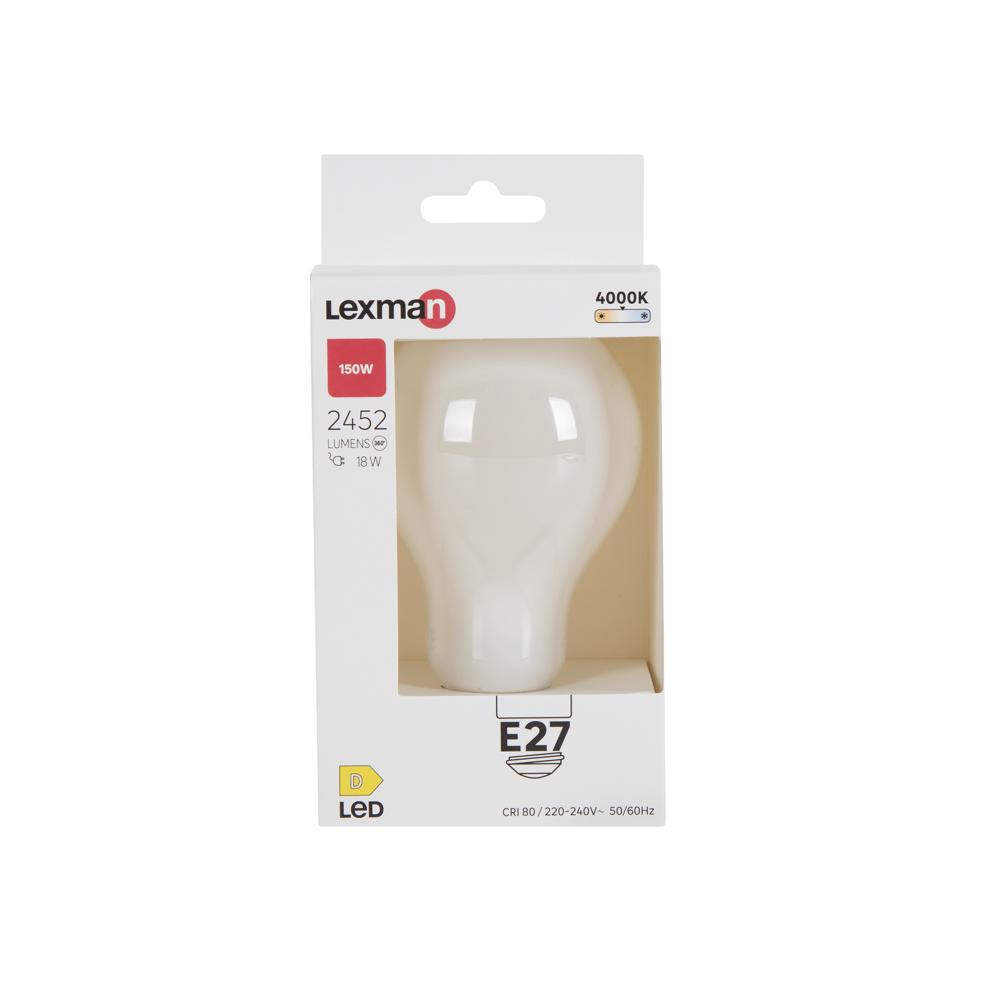Bricocenter LED BULB E27=150W FROSTED DROP NATURAL LIGHT