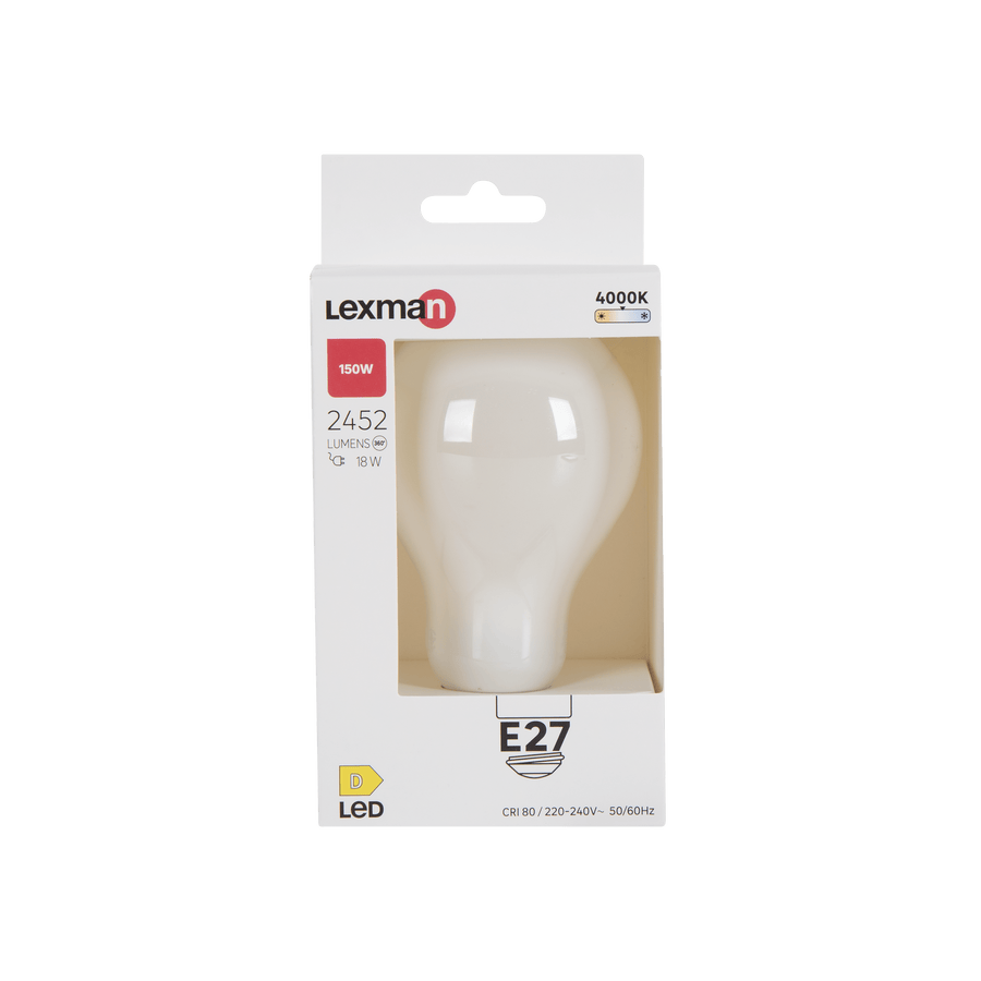 Bricocenter LED BULB E27=150W FROSTED DROP NATURAL LIGHT