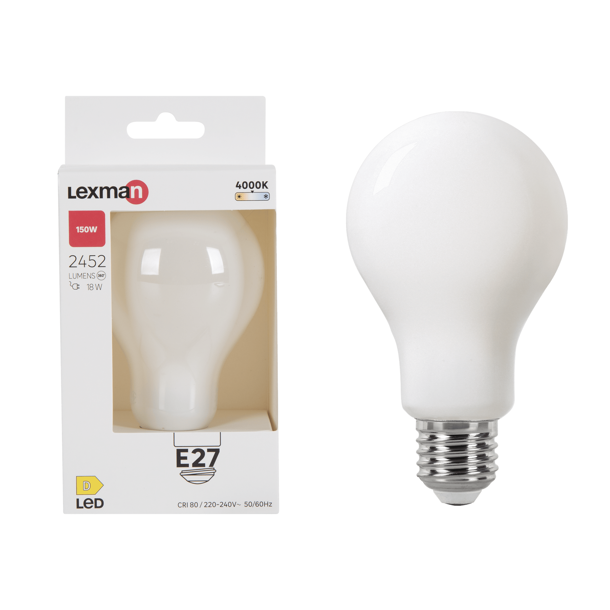 Bricocenter LED BULB E27=150W FROSTED DROP NATURAL LIGHT