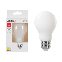 LED BULB E27=60W FROSTED DROP NATURAL LIGHT