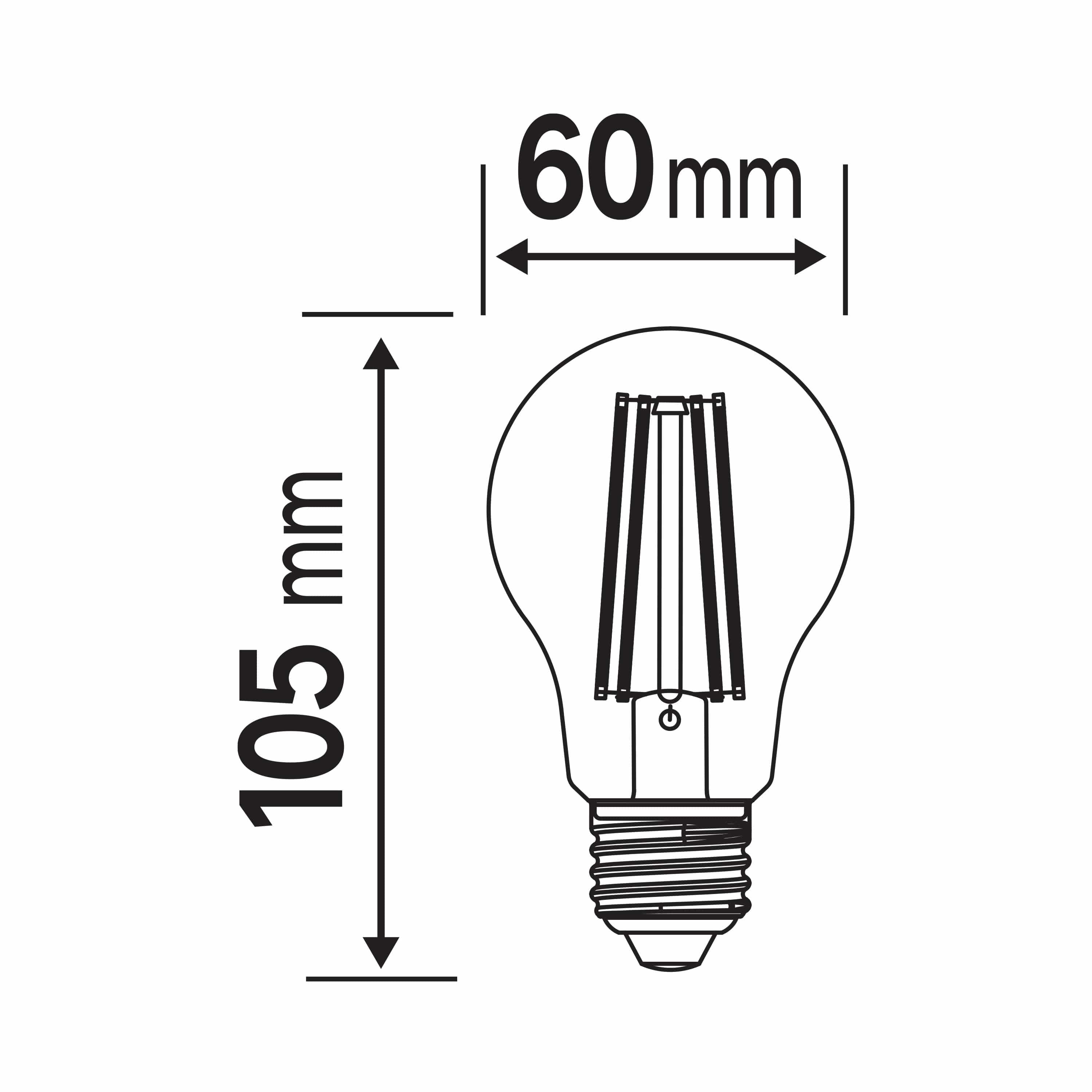 3 LED BULBS CLASS A E27=100W WARM LIGHT