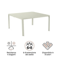 IDAHO EXTENSIBLE TABLE NATERIAL 97/149X149 BEIGE