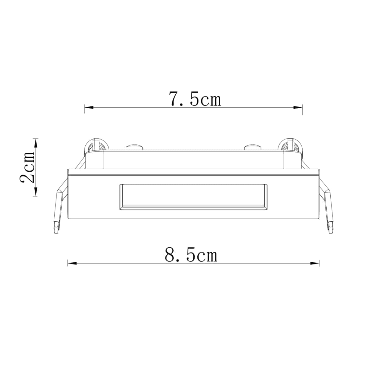 Bricocenter RECESSED SPOTLIGHT EXTRAFLAT ALUMINIUM WHITE 8.5X8.5CM LED 5.5W CCT DIMMABLE IP44