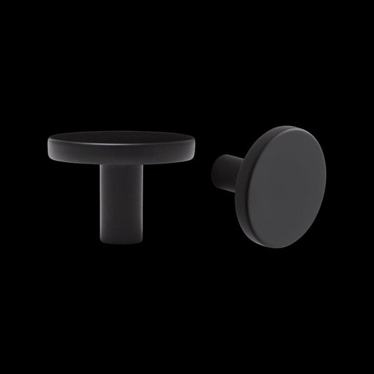 2 JAMY D 35 MM MATT BLACK ALUMINIUM KNOBS - best price from Maltashopper.com BR410007493