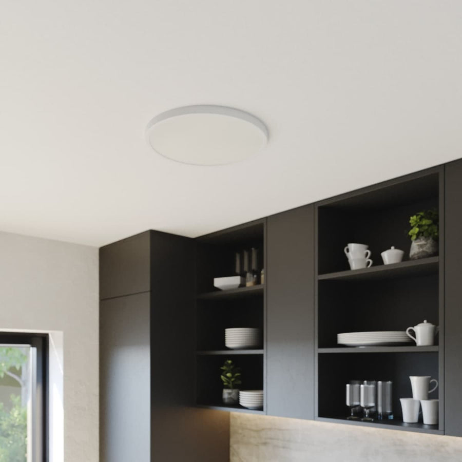 SANOA ALUMINIUM CEILING LIGHT WHITE 40X2CM LED 28W CCT DIMMABLE IP44 - best price from Maltashopper.com BR420007947
