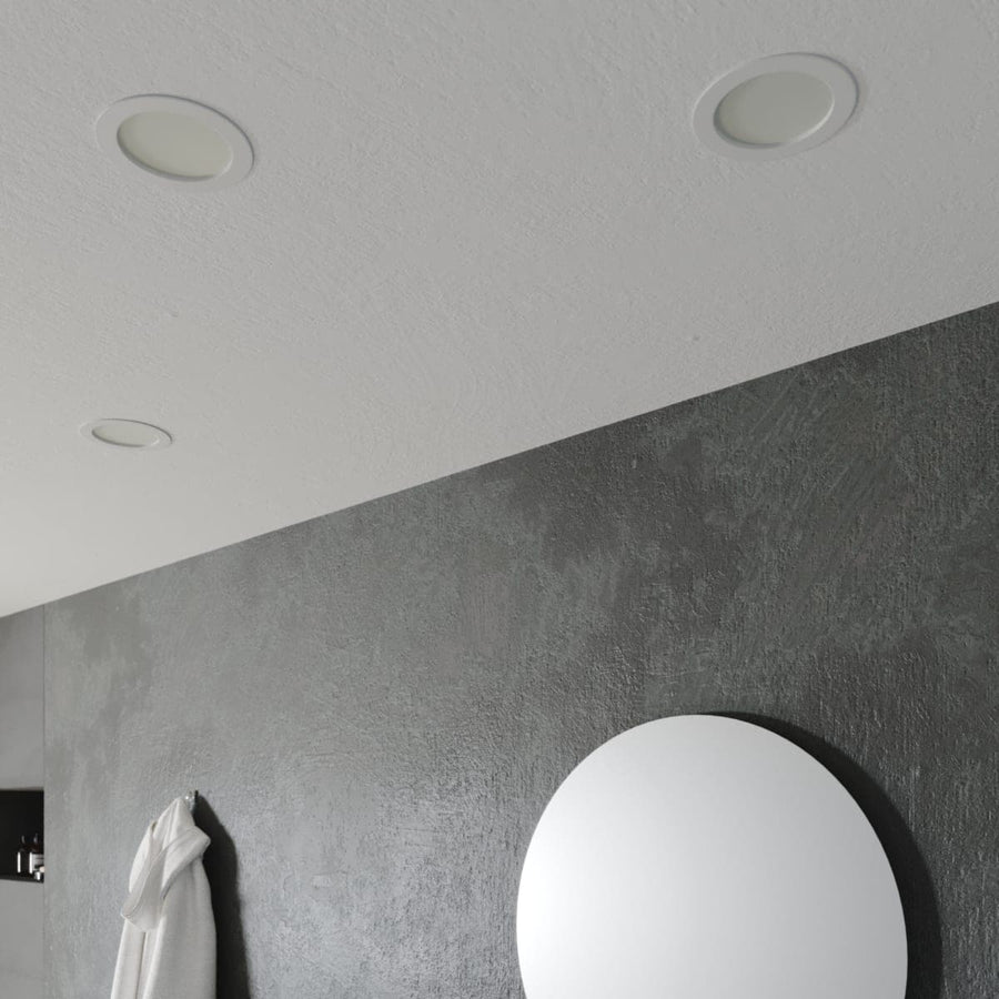 Bricocenter RECESSED SPOTLIGHT EXTRAFLAT ALUMINIUM WHITE D20.5 CM LED 18W CCT DIMMABLE IP44