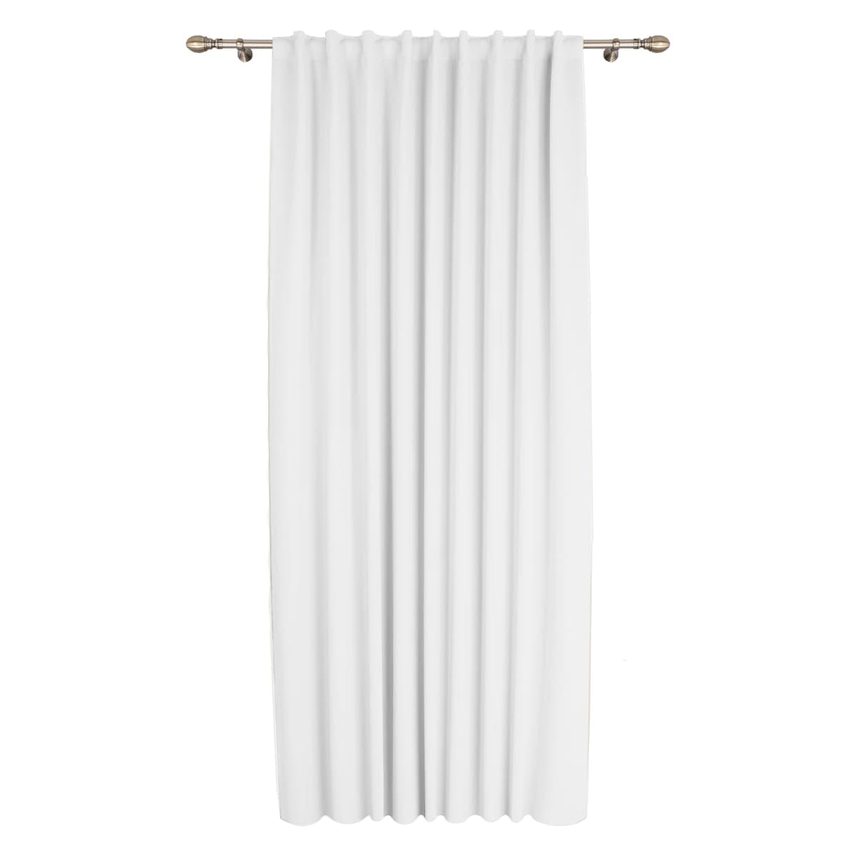 CAROL WHITE OPAQUE CURTAIN 200X280 CM WEBBING AND CONCEALED HANGING LOOP - best price from Maltashopper.com BR480009483