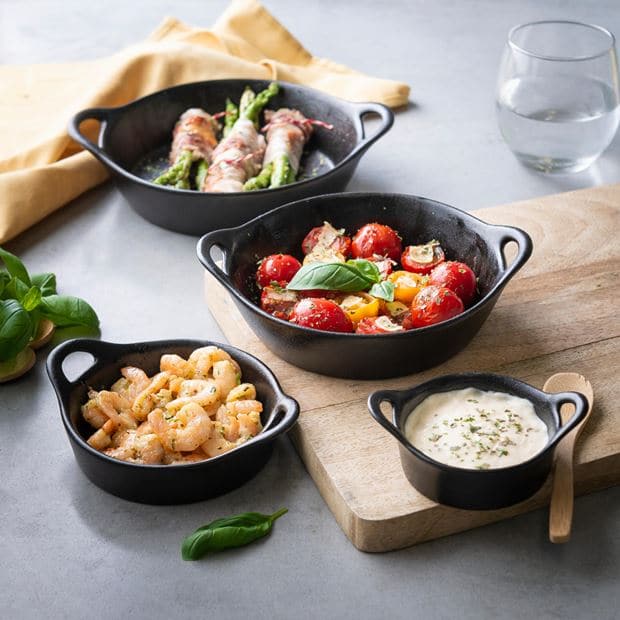 Casa FERO Black baking dish, H 4,5 cm - Ø 18 cm - Ø 18,5 cm