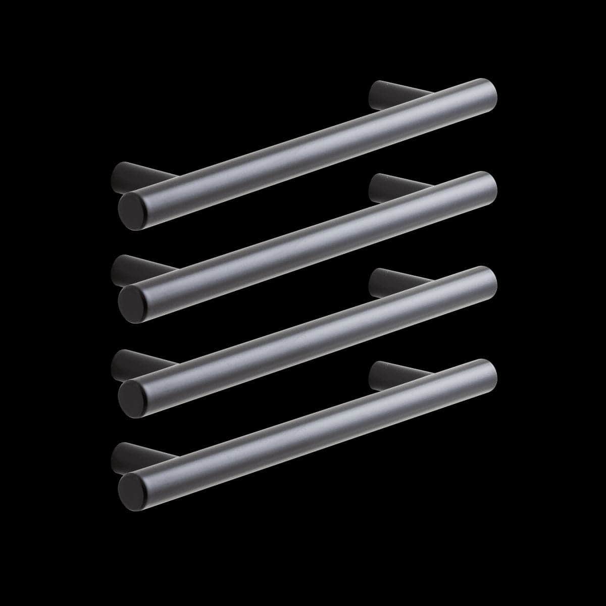 4 SARA HANDLES WITH 128 MM SPACING IN MATT BLACK METAL - best price from Maltashopper.com BR410007467