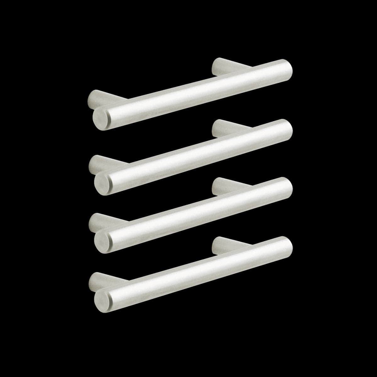 4 SARA HANDLES WITH 96 MM SPACING IN POLISHED BRUSHED NICKEL - best price from Maltashopper.com BR410007495