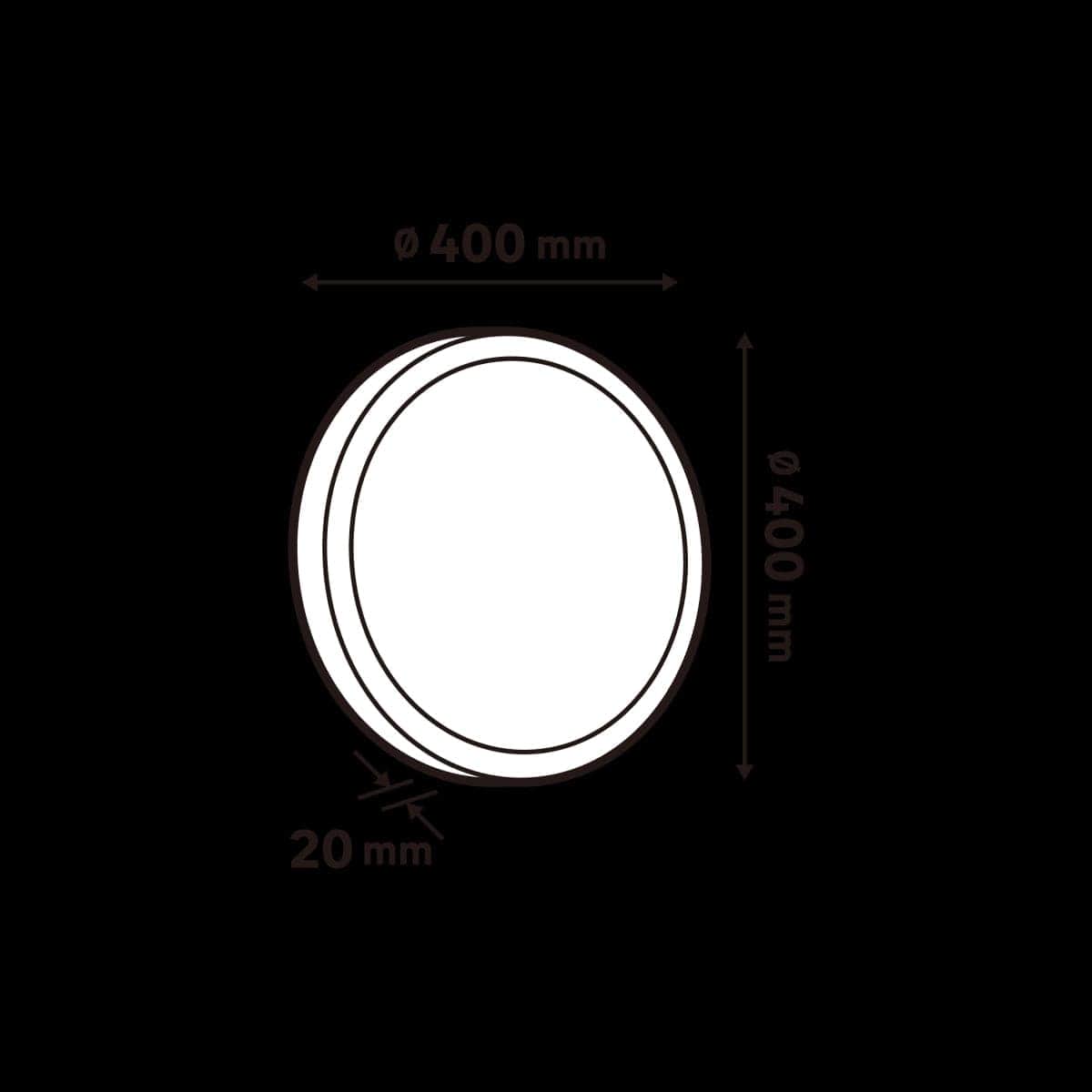 Bricocenter SANOA ALUMINIUM CEILING LIGHT WHITE 40X2CM LED 28W CCT DIMMABLE IP44