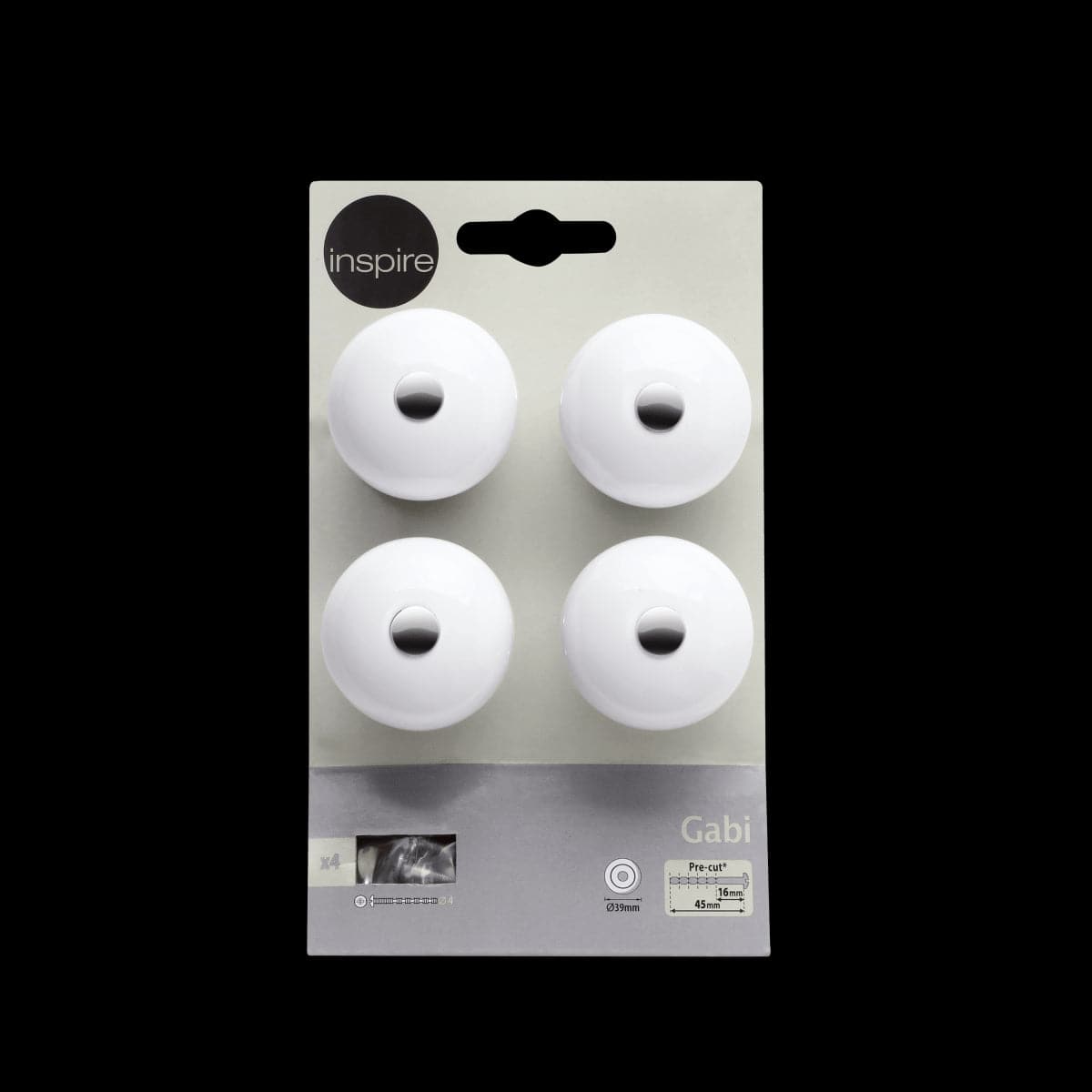 4 GABI D 40 MM WHITE PORCELAIN KNOBS - best price from Maltashopper.com BR410007487