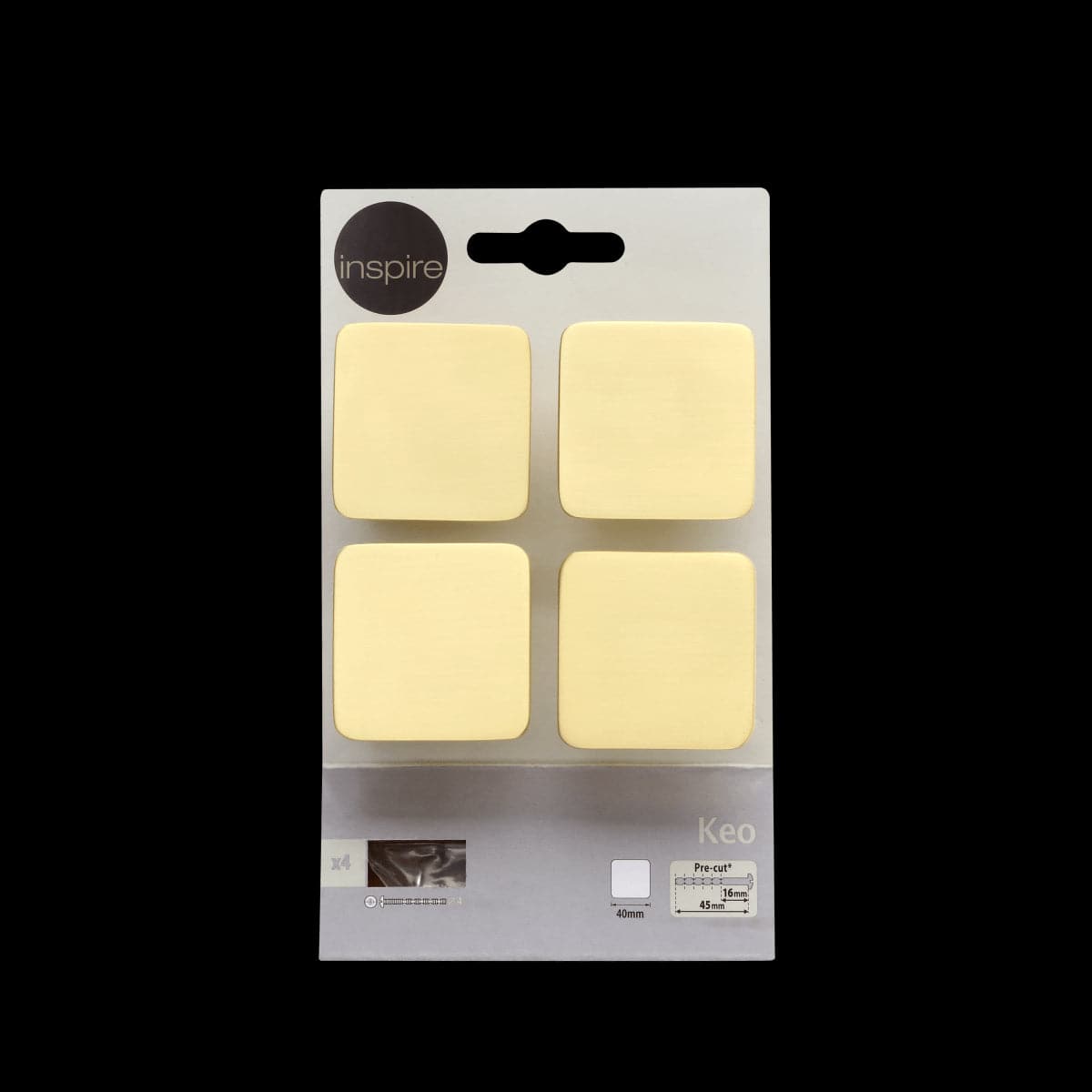 Bricocenter 4 KEO 40MM KNOBS IN MATT BRUSHED BRASS