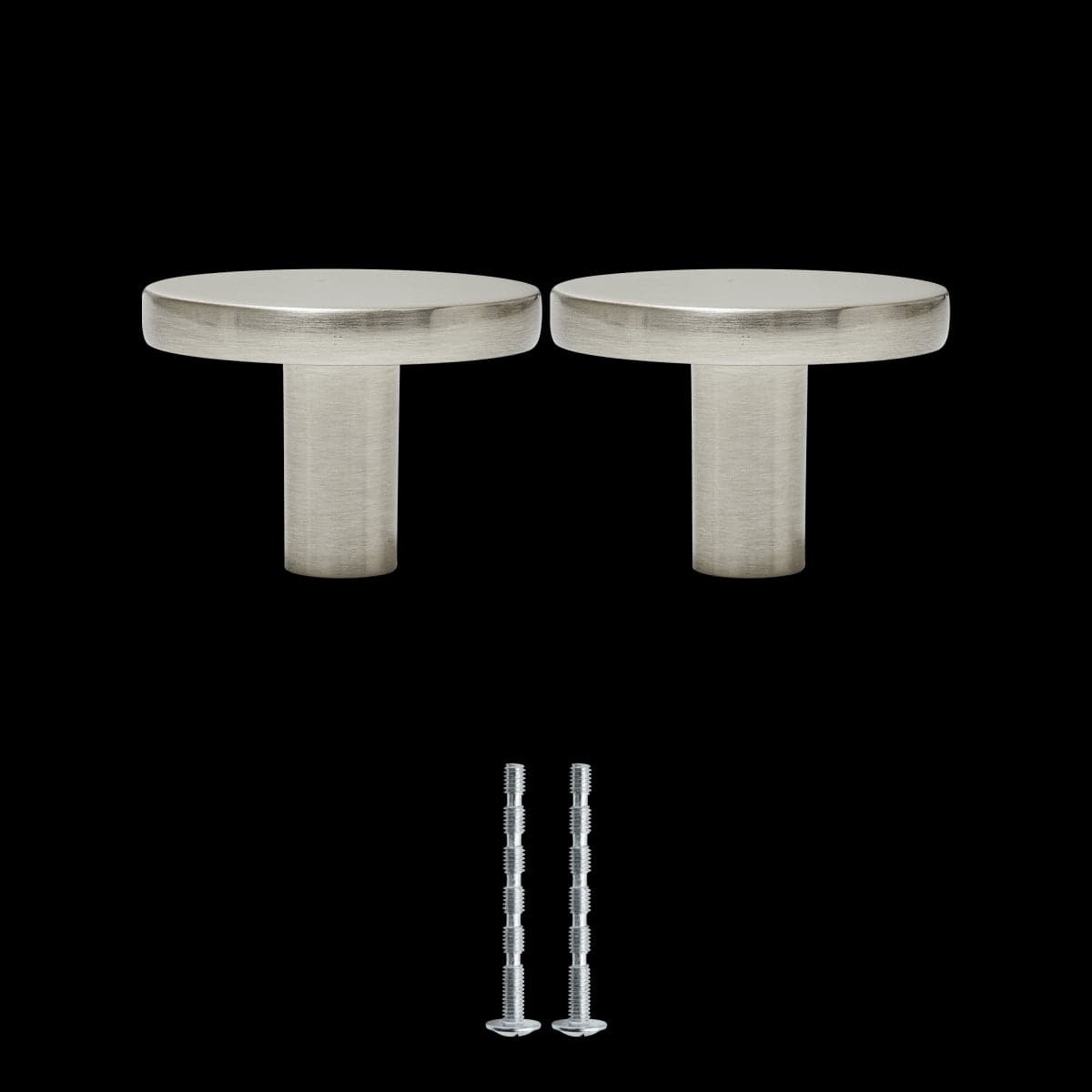 2 JAMY D 35 MM BRUSHED NICKEL KNOBS - best price from Maltashopper.com BR410007488