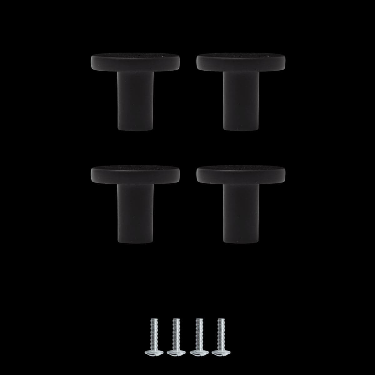 4 BENNY KNOBS D 25 MM MATT BLACK ALUMINIUM - best price from Maltashopper.com BR410007485