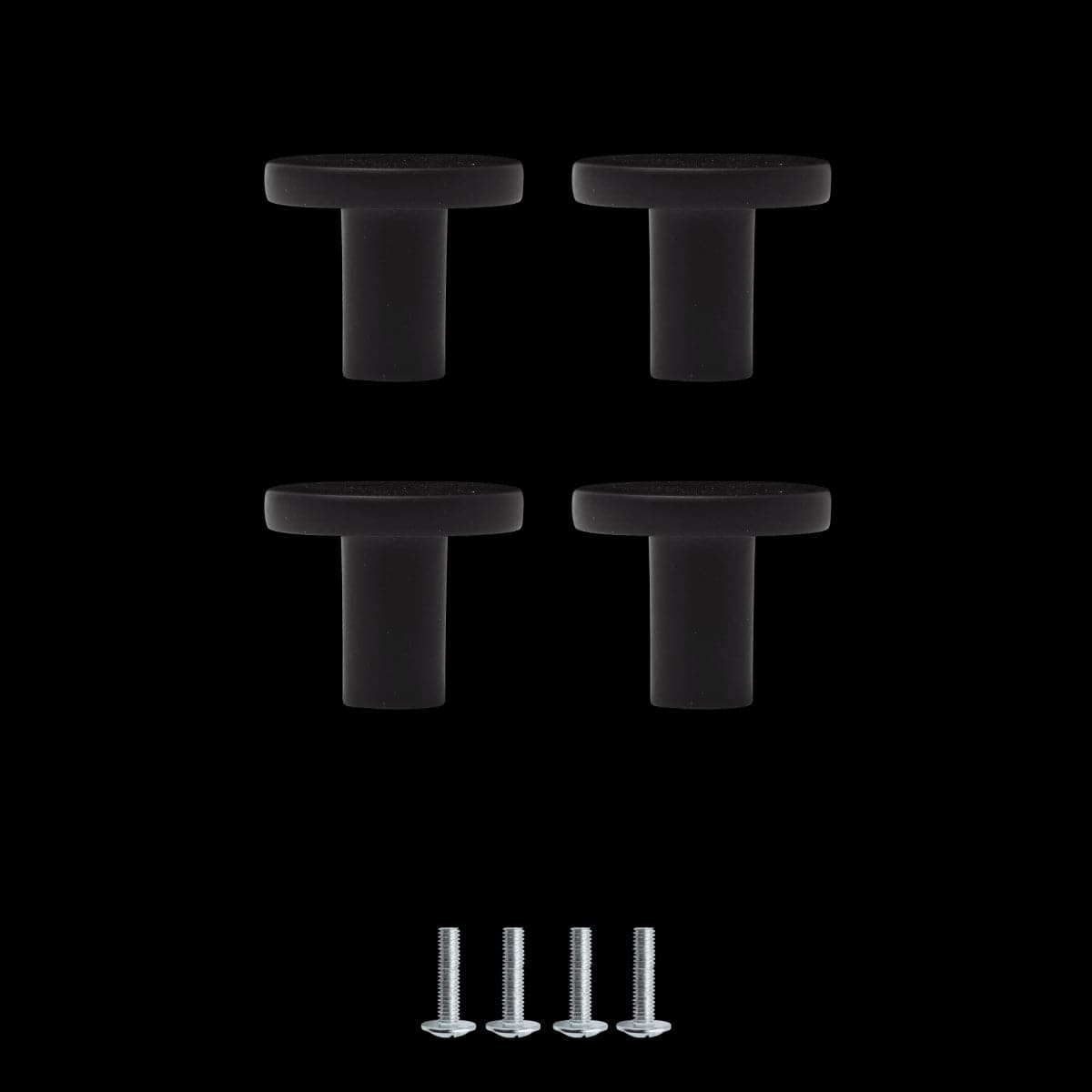 4 BENNY KNOBS D 25 MM MATT BLACK ALUMINIUM - best price from Maltashopper.com BR410007485