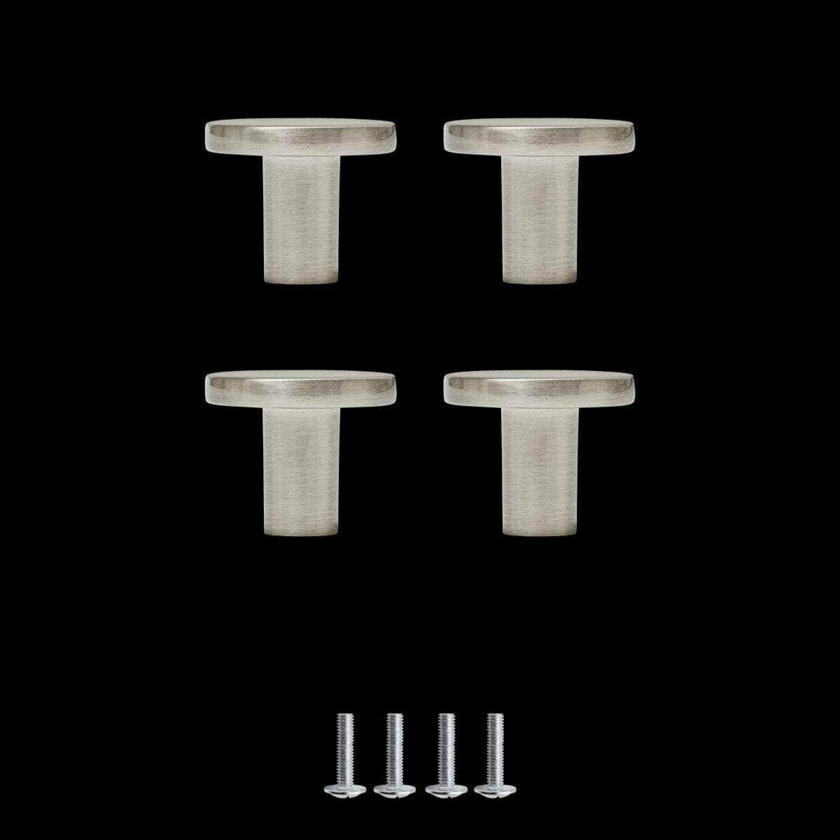 4 BENNY KNOBS D 25 MM IN POLISHED BRUSHED NICKEL - best price from Maltashopper.com BR410007481