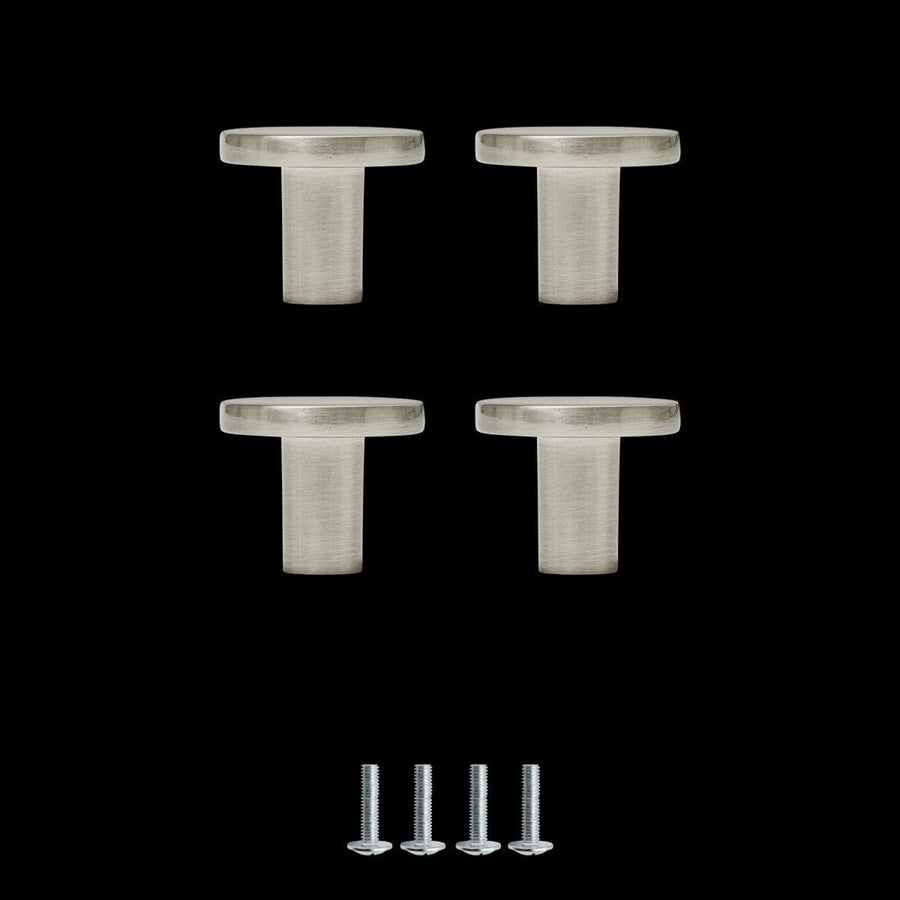 4 BENNY KNOBS D 25 MM IN POLISHED BRUSHED NICKEL - best price from Maltashopper.com BR410007481