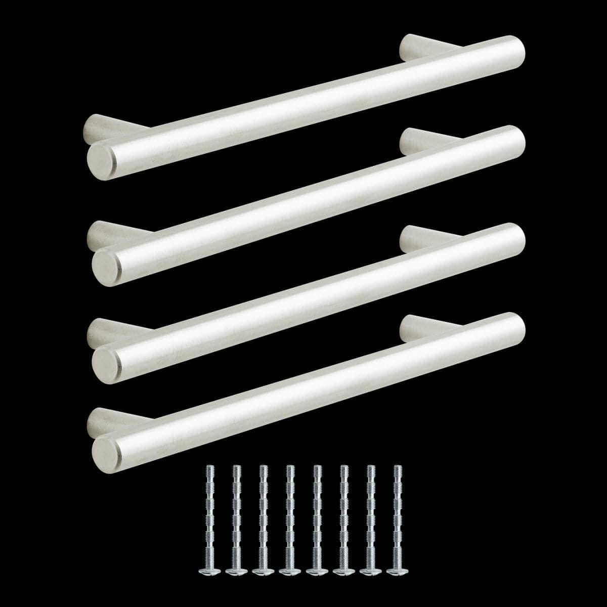 4 SARA HANDLES WITH 160 MM SPACING IN POLISHED BRUSHED NICKEL - best price from Maltashopper.com BR410007498