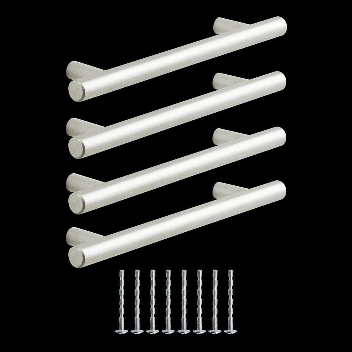 Bricocenter 4 SARA HANDLES WITH 128 MM SPACING IN POLISHED BRUSHED NICKEL