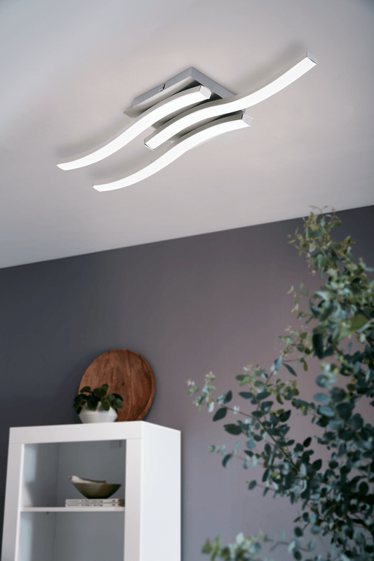 Bricocenter CABEZAS NICKEL ALUMINIUM CEILING LIGHT 50x13x7 CM LED 5W NATURAL LIGHT