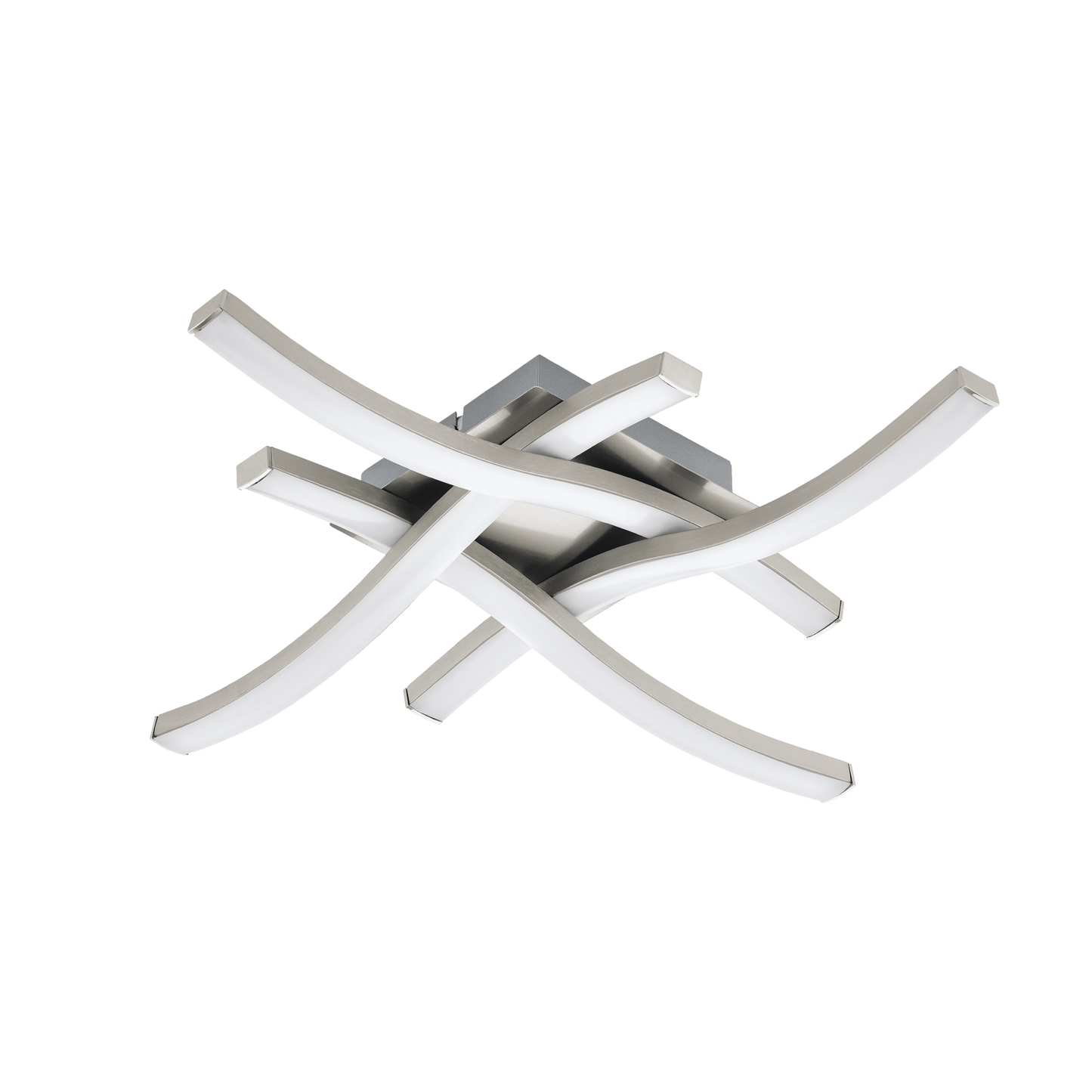 Bricocenter CABEZAS ALUMINIUM CEILING LAMP NICKEL 44X44XK7,5CM LED 4X5W NATURAL LIGHT