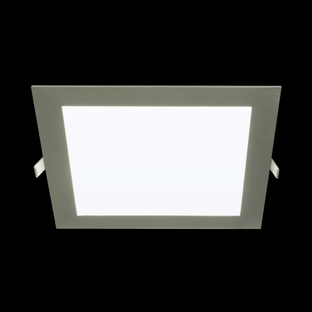 Bricocenter RECESSED SPOTLIGHT EXTRAFLAT SATIN NICKEL 20.5X20.5 CM LED 20W CCT DIMMABLE IP44