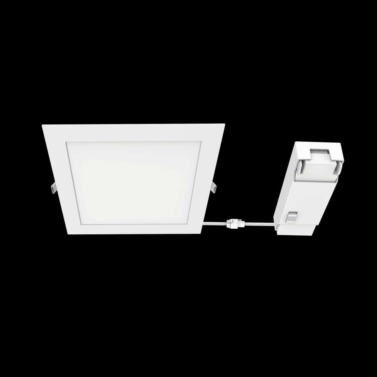 RECESSED SPOTLIGHT EXTRAFLAT ALUMINIUM WHITE 15.5X15.5CM LED 12W CCT DIMMABLE IP44 - Premium Single recessed spotlights from Bricocenter - Just €25.99! Shop now at Maltashopper.com