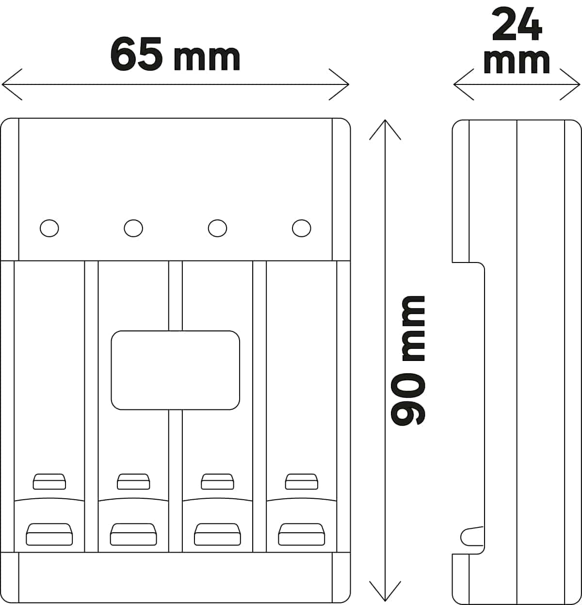 Bricocenter BATTERY CHARGER AAA 4-CHANNEL QUICK CHARGE-INDICATOR-USB CONNECTION