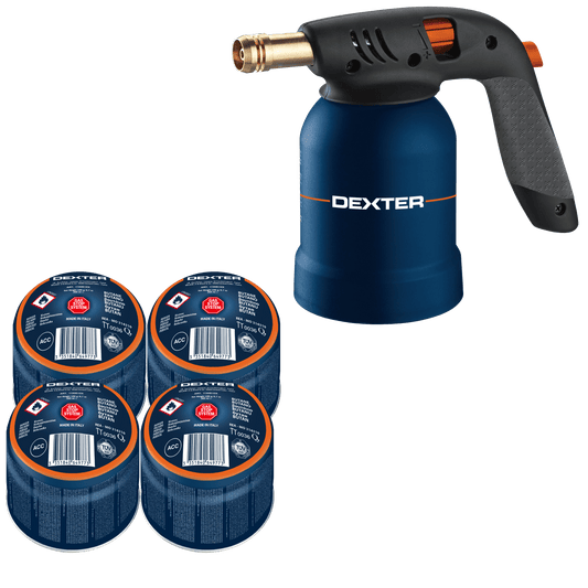 Bricocenter DEXTER OPEN FLAME WELDER + 4 CARTRIDGES