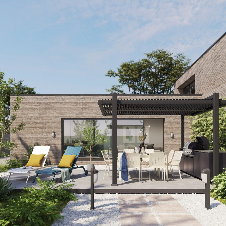 Bricocenter IDAHO NATERIAL BEIGE ALUMINIUM ARMCHAIR WITH ARMRESTS