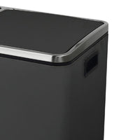PEDAL BIN 2X30L, BLACK STEEL, SOFT CLOSING - best price from Maltashopper.com BR470004991