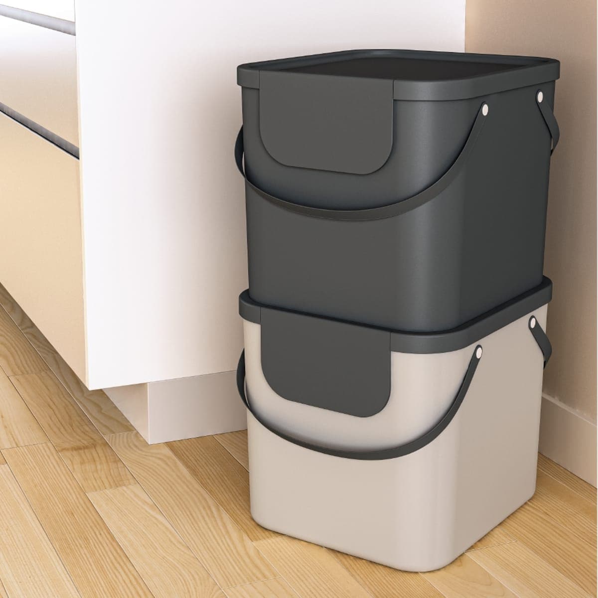 SELECTIVE DUSTBIN 40L - DELINIA -TRENDY GREY - PLASTIC - best price from Maltashopper.com BR410007626