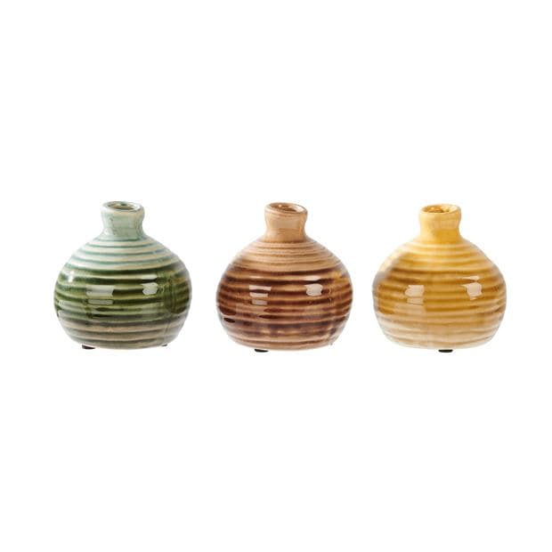 LINES VASE H10CM 3COL - best price from Maltashopper.com CS671482