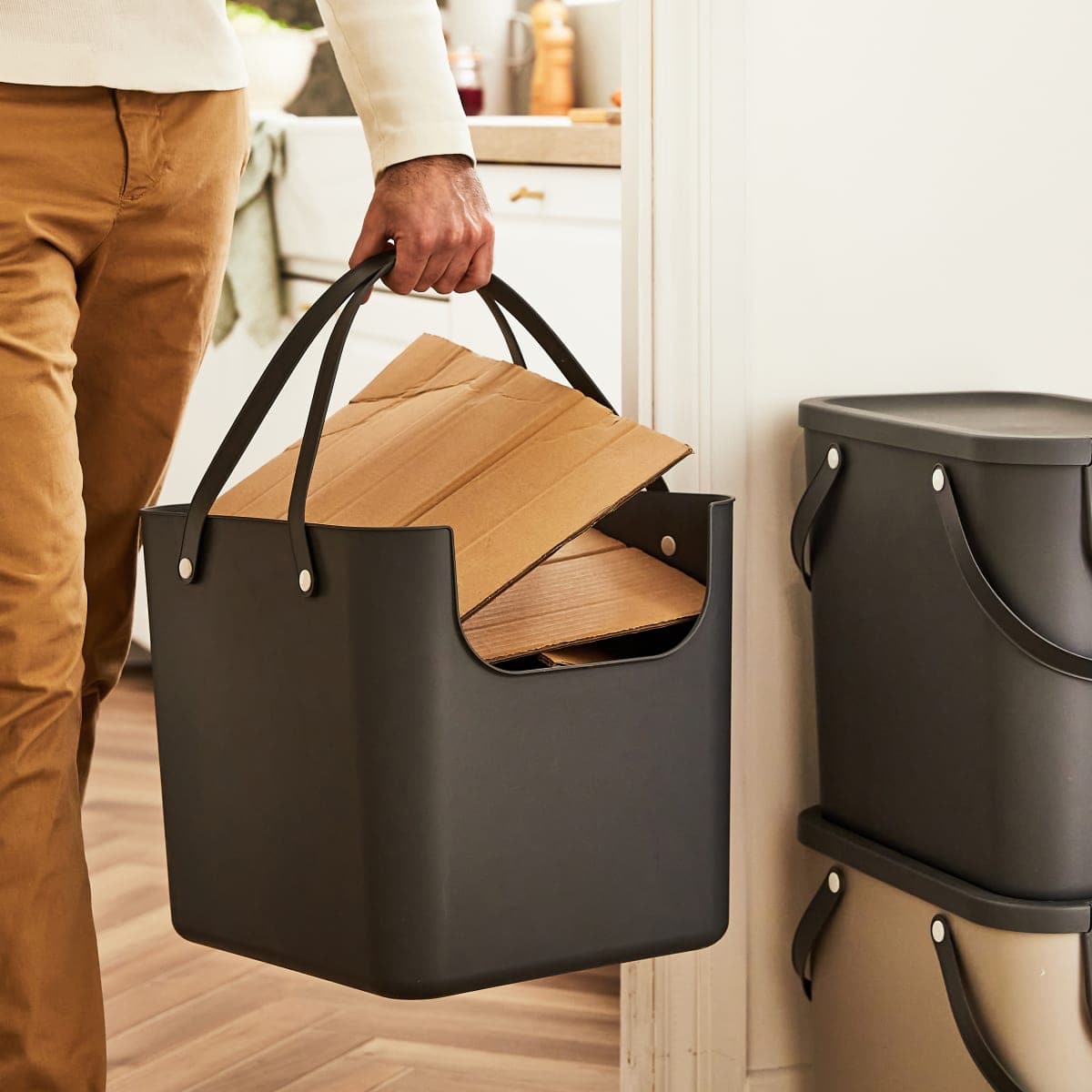 SELECTIVE DUSTBIN 40L - DELINIA -TRENDY GREY - PLASTIC - best price from Maltashopper.com BR410007626