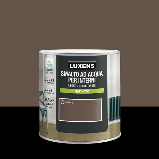 Bricocenter LUXENS MOKA 2 SATIN INTERIOR ENAMEL 500 ML