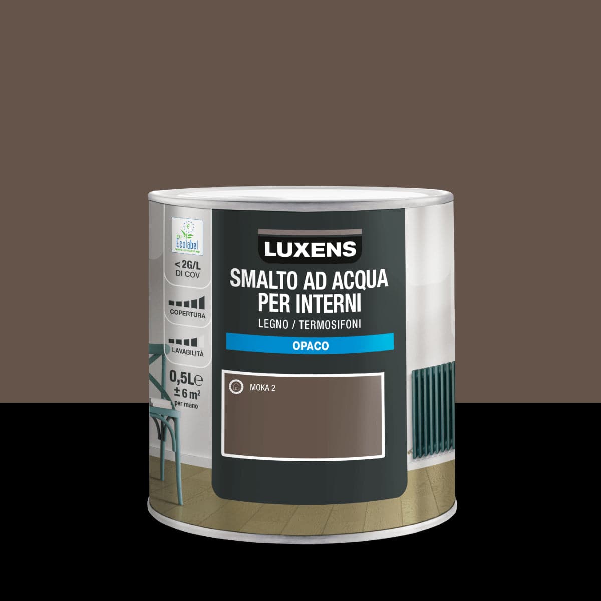 Bricocenter LUXENS MOKA 2 MATT INTERIOR ENAMEL 500 ML