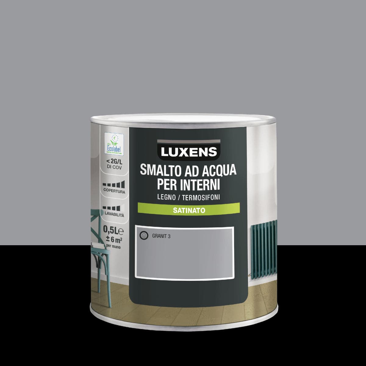 LUXENS GRANIT 3 SATIN INTERIOR ENAMEL 500 ML