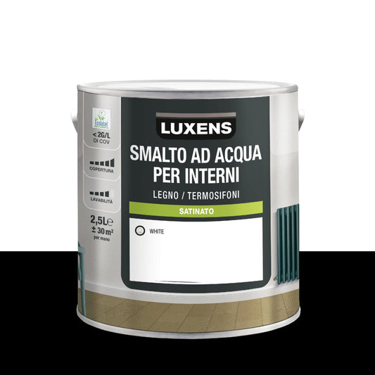 LUXENS SATIN WHITE INTERIOR WATER ENAMEL 2.5 L